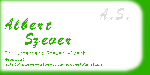 albert szever business card